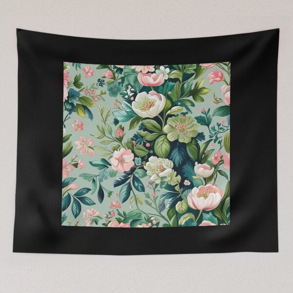 Item preview, Sage Green Botanical Floral Pattern With Pink White Flowers Phone Case designed and sold by FestivityFinds.