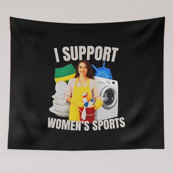 Item preview, I Support Women's Sports Shirt, Funny Sarcastic Housework Graphic Tee, Offensive Humor Meme Shirt, Gen Z Joke Gift, Cringe Comedy Unisex Shirt designed and sold by Xtusdior.