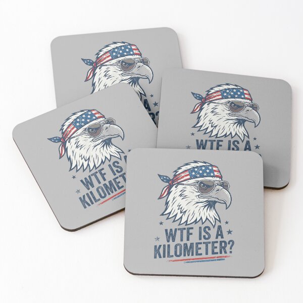 Item preview, WTF is A Kilometer Patriotic Eagle Humor Funny designed and sold by ArleneRowe.