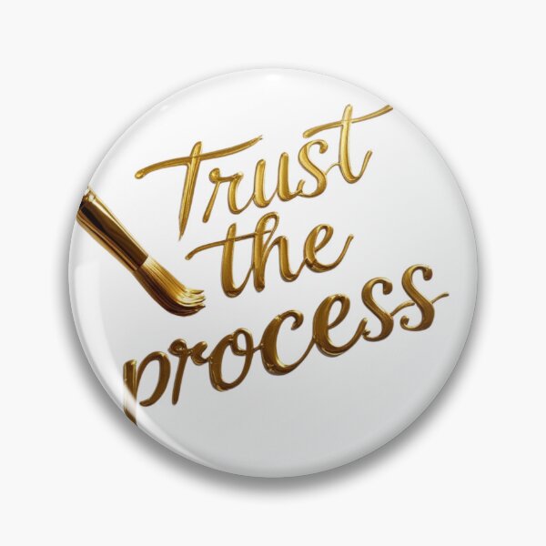 Item preview, Gold "Trust the Process" Handwritten Quote Sticker & Art Print designed and sold by BumbleNShine.