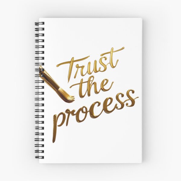 Item preview, Gold "Trust the Process" Handwritten Quote Sticker & Art Print designed and sold by BumbleNShine.
