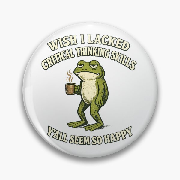 Item preview, Laid-back Frog Sips Coffee, Wants Less Critical Thinking designed and sold by NovaCraft30.
