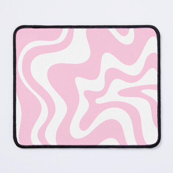 Item preview, Retro Liquid Swirl Abstract Pattern in Soft Pink and White designed and sold by kierkegaard.