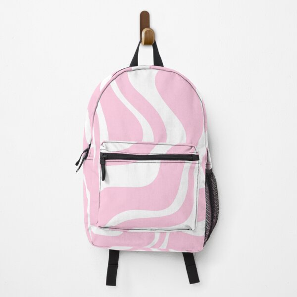 Item preview, Retro Liquid Swirl Abstract Pattern in Soft Pink and White designed and sold by kierkegaard.