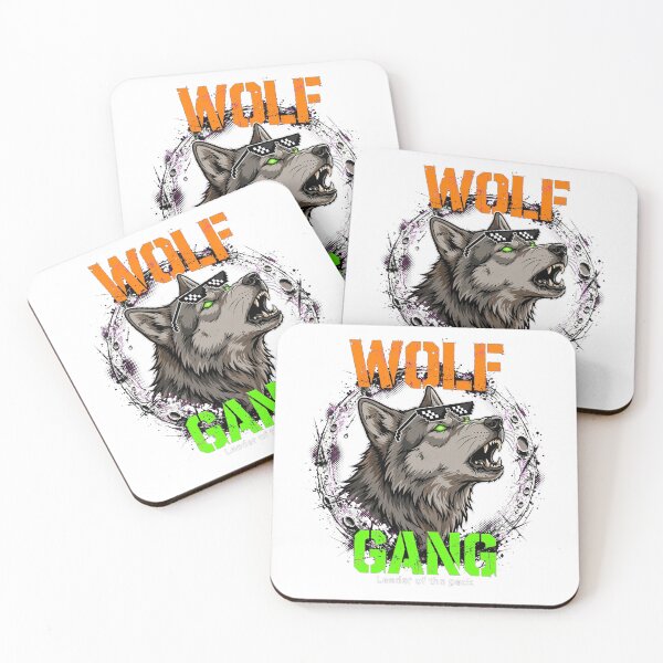 Item preview, Wolf Gang Leader Of The Pack Funny Wolf Thug Life Halloween designed and sold by KnrNazimTHRE4DS.