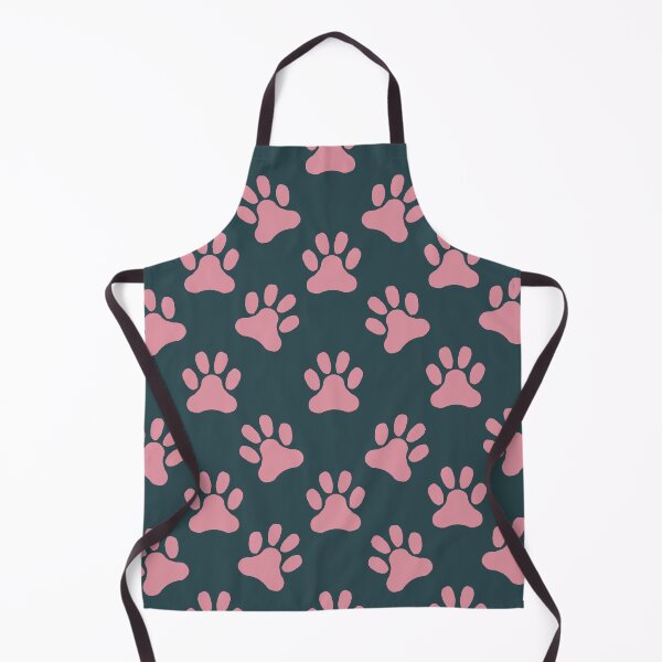 Item preview, Medium Teal Cat Paw Prints Seamless Pattern Cute Modern Playful Pet Tracks designed and sold by DColourMuse.