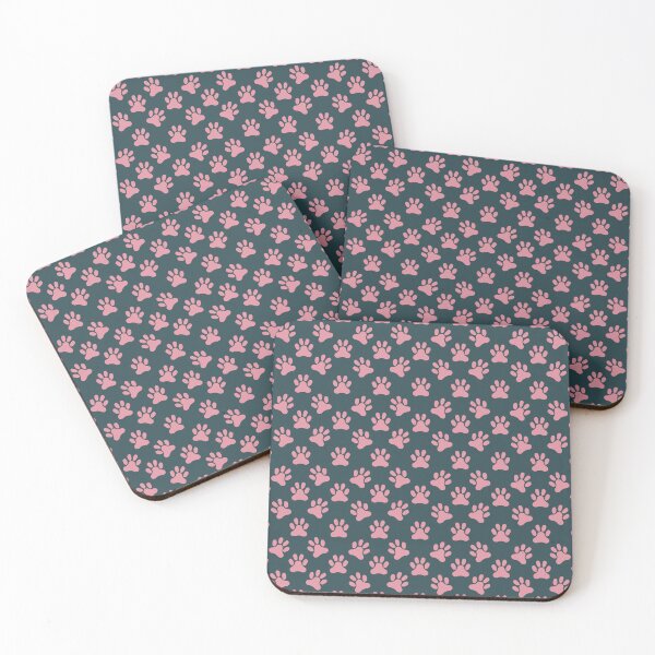 Item preview, Small Teal Cat Paw Prints Seamless Pattern Cute Modern Playful Pet Tracks designed and sold by DColourMuse.