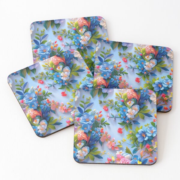 Item preview, Blue Floral Garden Pattern With Colorful Tropical Flowers Phone Case designed and sold by FestivityFinds.