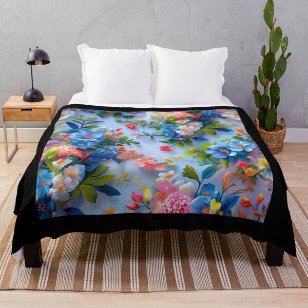 Item preview, Blue Floral Garden Pattern With Colorful Tropical Flowers Phone Case designed and sold by FestivityFinds.
