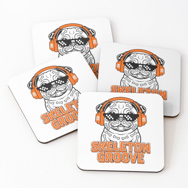 Item preview, Skeleton Groove Pug Halloween Funny DJ Dog Thug Life designed and sold by KnrNazimTHRE4DS.