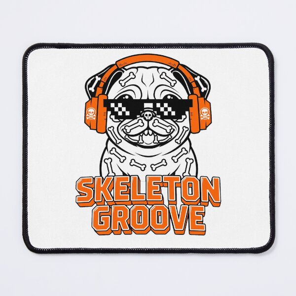 Item preview, Skeleton Groove Pug Halloween Funny DJ Dog Thug Life designed and sold by KnrNazimTHRE4DS.