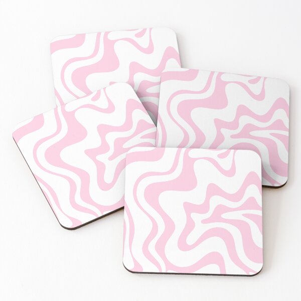 Item preview, Pink and White Retro Liquid Swirl Abstract Pattern designed and sold by kierkegaard.