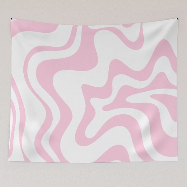 Item preview, Pink and White Retro Liquid Swirl Abstract Pattern designed and sold by kierkegaard.