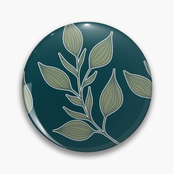 Item preview, Deep Teal Botanical Leaves | Moody Sage Green Pattern designed and sold by ​Jyoti Digital Artist.
