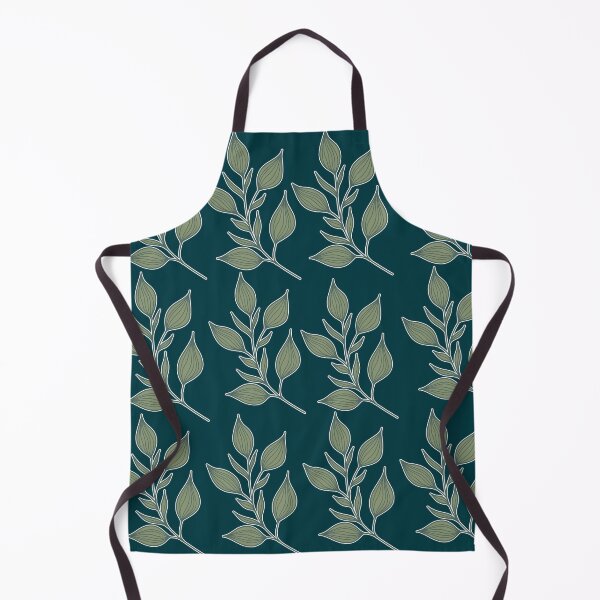 Item preview, Deep Teal Botanical Leaves | Moody Sage Green Pattern designed and sold by Jyoti Digital Artist.
