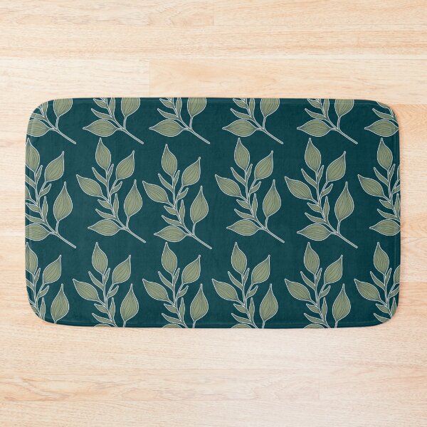 Item preview, Deep Teal Botanical Leaves | Moody Sage Green Pattern designed and sold by ​Jyoti Digital Artist.