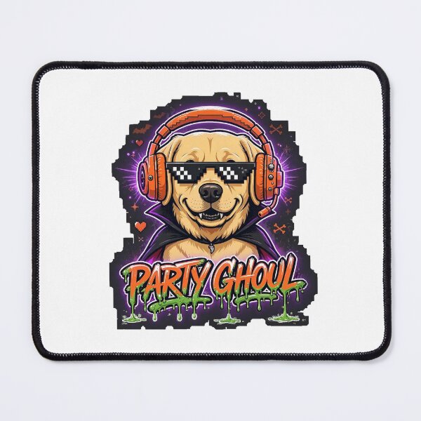 Item preview, Party Ghoul Dog Halloween Funny DJ Golden Retriever Vampire Costume designed and sold by KnrNazimTHRE4DS.