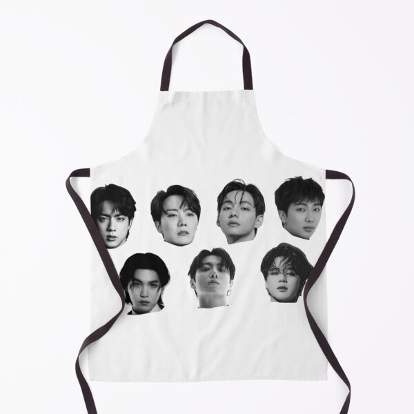 Item preview, BTS All 7 Members Black and White Portrait Collage - OT7 Kpop Graphic designed and sold by Mooncreates7.