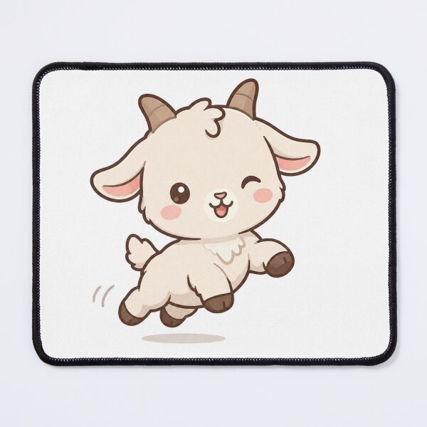 Item preview, Cute Kawaii Jumping Baby Goat Sticker | Anime Style Chibi Barnyard Kid Art | Gift for Farm Animal Lovers designed and sold by Chipkooo.