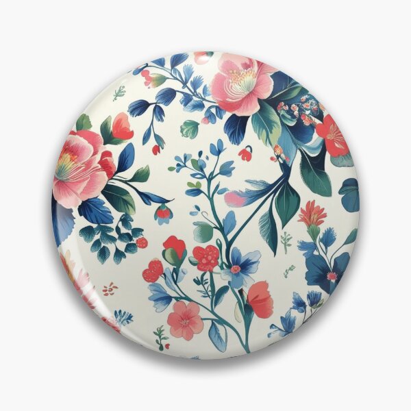 Item preview, Watercolor Floral Garden A Line Dress with Pink Blue Botanical Pattern designed and sold by FestivityFinds.