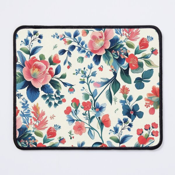 Item preview, Watercolor Floral Garden A Line Dress with Pink Blue Botanical Pattern designed and sold by FestivityFinds.