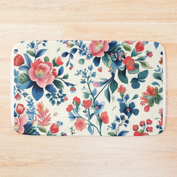 Item preview, Watercolor Floral Garden A Line Dress with Pink Blue Botanical Pattern designed and sold by FestivityFinds.