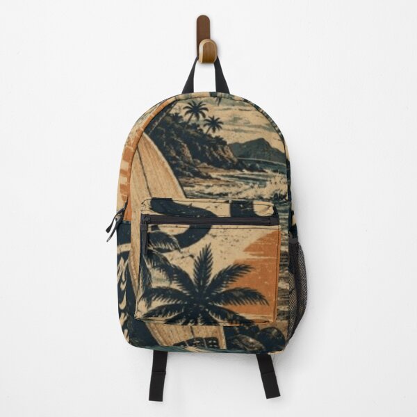 Item preview, Retro Vintage Surf - Catch the Wave, Surfboard and Tropical Sunset designed and sold by victorstudioart.