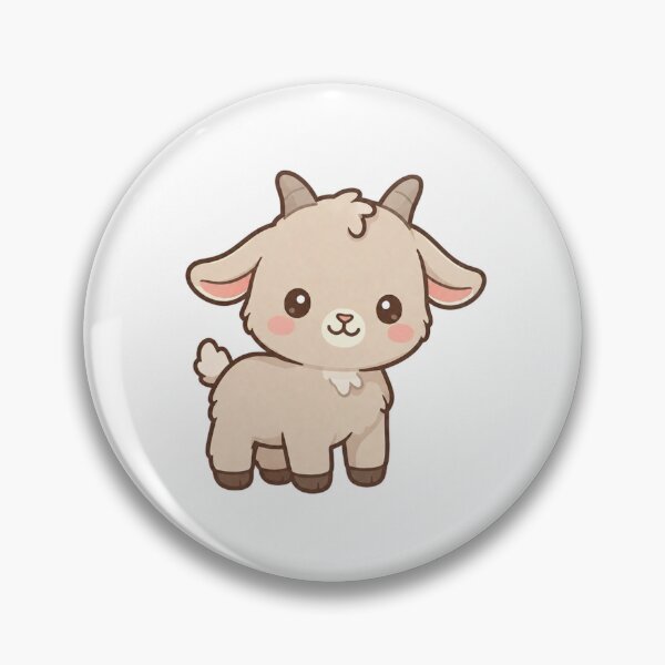 Item preview, Cute Kawaii Soft Tan Baby Goat Sticker | Anime Style Chibi Barnyard Kid Art | Gift for Farm Animal Lovers designed and sold by Chipkooo.
