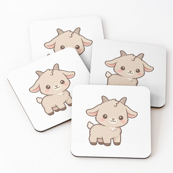 Item preview, Cute Kawaii Soft Tan Baby Goat Sticker | Anime Style Chibi Barnyard Kid Art | Gift for Farm Animal Lovers designed and sold by Chipkooo.