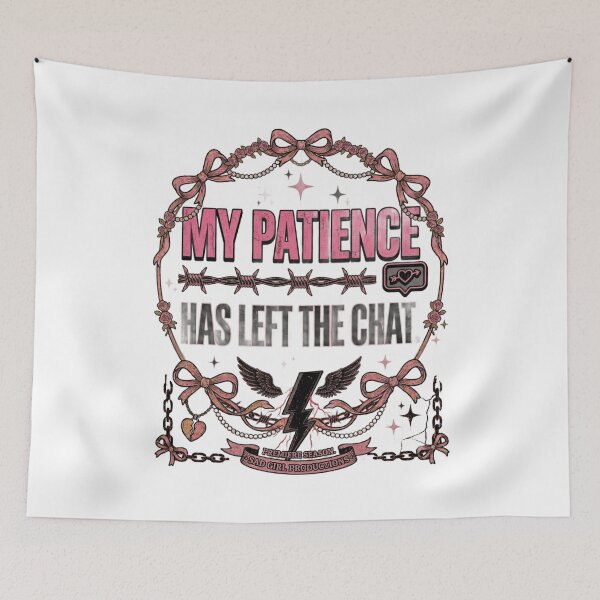 Item preview, My Patience Has Left The Chat Sarcastic Sad Girl Design designed and sold by InkroarCo.