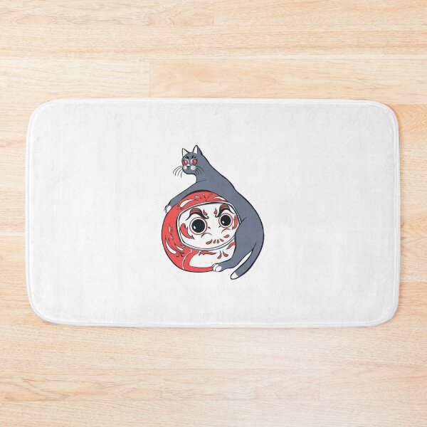 Item preview, Cute Cat Resting On Daruma Doll Japanese Folklore Art designed and sold by Kikinomiarts.