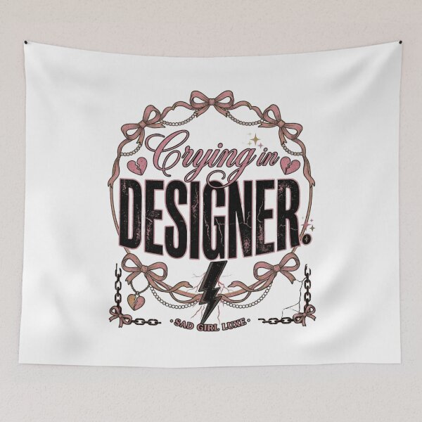 Item preview, Crying In Designer Sad Girl Luxury Aesthetic Typography designed and sold by InkroarCo.