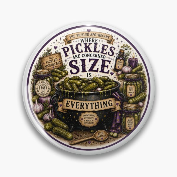 Item preview, Funny Pickle Size Matters Sticker designed and sold by Imagine Ink Design Studio.