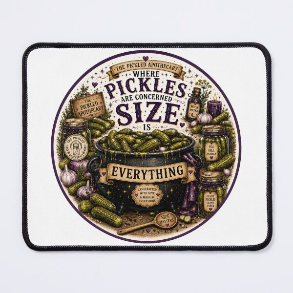 Item preview, Funny Pickle Size Matters Sticker designed and sold by Imagine Ink Design Studio.