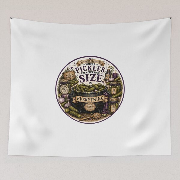 Item preview, Funny Pickle Size Matters Sticker designed and sold by Imagine Ink Design Studio.