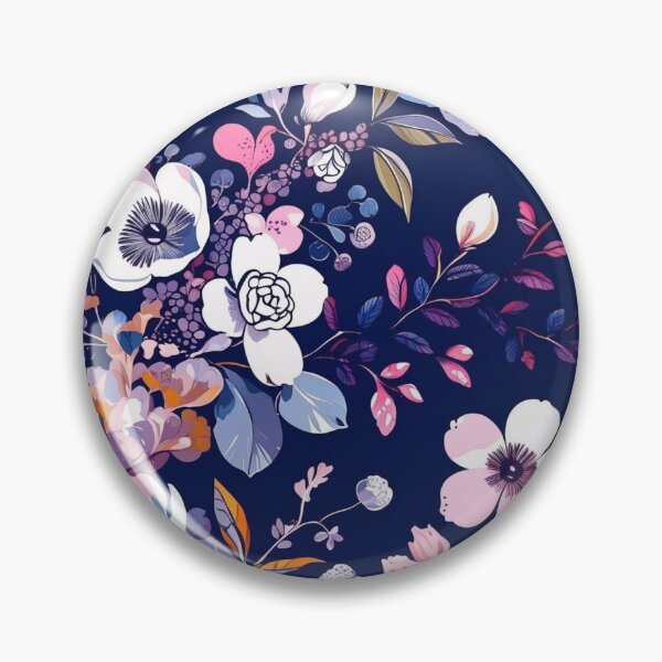 Item preview, Luxury Dark Floral Botanical Laptop Sleeve | Navy Blue Pink Purple Flower Garden Design designed and sold by FestivityFinds.