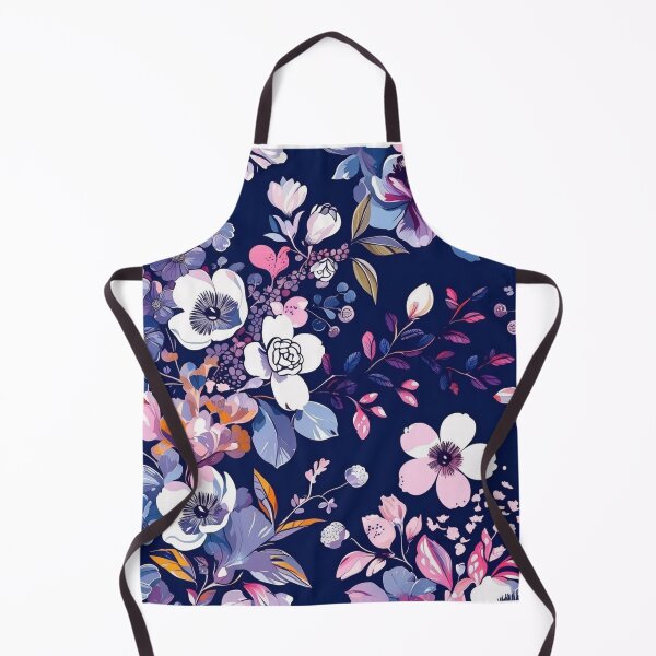 Item preview, Luxury Dark Floral Botanical Laptop Sleeve | Navy Blue Pink Purple Flower Garden Design designed and sold by FestivityFinds.