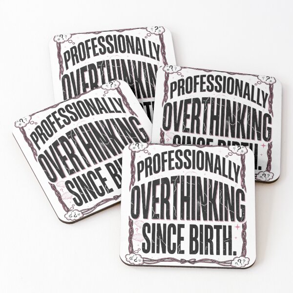 Item preview, Professionally Overthinking Since Birth Funny Mental Health Design designed and sold by InkroarCo.