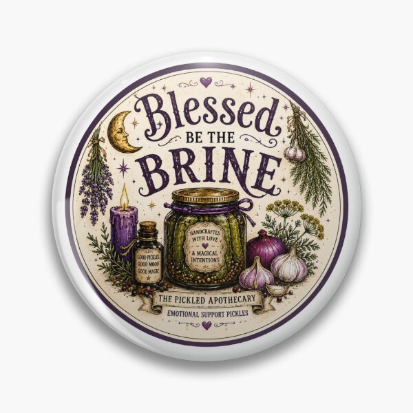 Item preview, Funny Pickle Blessed be the Brine Sticker designed and sold by Imagine Ink Design Studio.