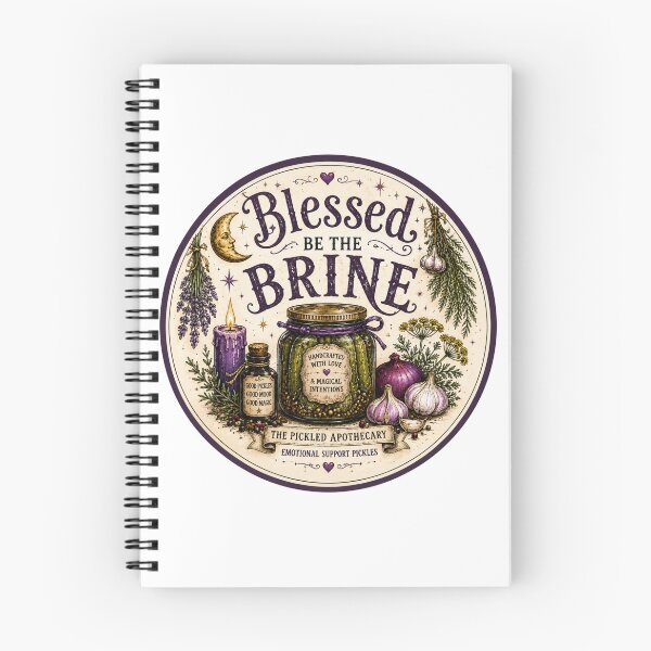 Item preview, Funny Pickle Blessed be the Brine Sticker designed and sold by Imagine Ink Design Studio.