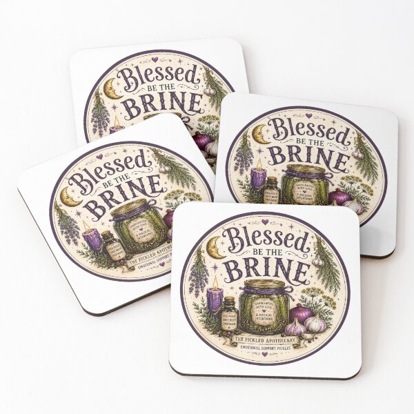 Item preview, Funny Pickle Blessed be the Brine Sticker designed and sold by Imagine Ink Design Studio.
