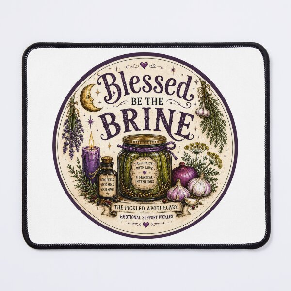 Item preview, Funny Pickle Blessed be the Brine Sticker designed and sold by Imagine Ink Design Studio.
