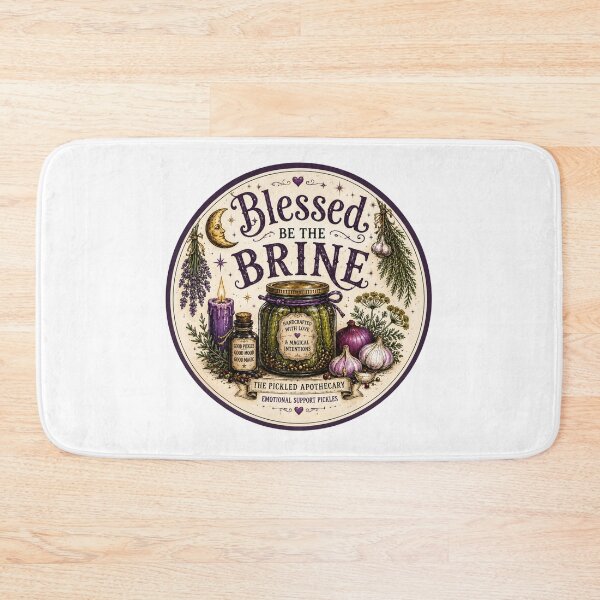 Item preview, Funny Pickle Blessed be the Brine Sticker designed and sold by Imagine Ink Design Studio.