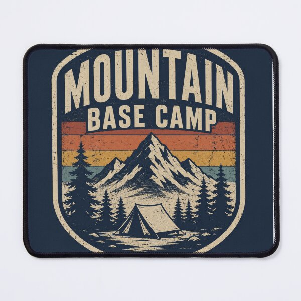 Item preview, Mountain Base Camp Retro Badge designed and sold by Vexorask.
