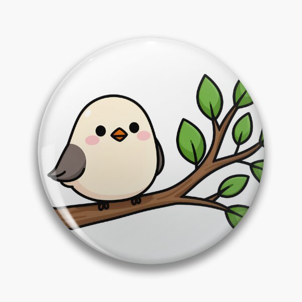 Item preview, Bird on a Branch, Cute Bird Illustration designed and sold by WrenAndWhimsy.