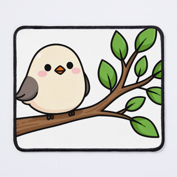 Item preview, Bird on a Branch, Cute Bird Illustration designed and sold by WrenAndWhimsy.