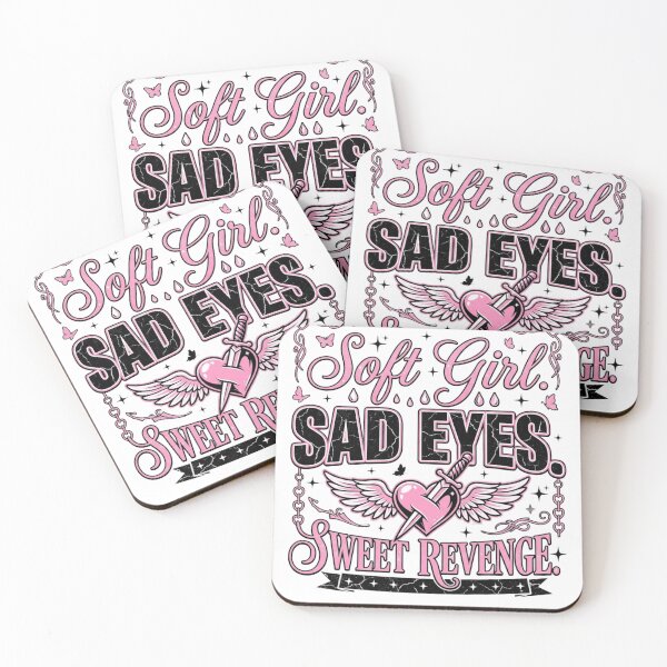 Item preview, Soft Girl Sad Eyes Sweet Revenge Pink Aesthetic Design designed and sold by InkroarCo.