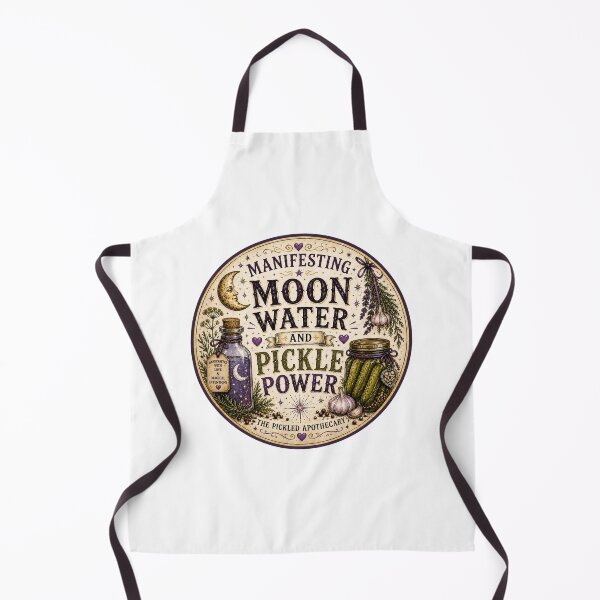 Item preview, Funny Pickle Manifesting Moon Water & Pickle Power Sticker designed and sold by Imagine Ink Design Studio.