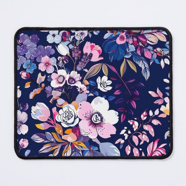 Item preview, Luxury Dark Floral Botanical Phone Case | Navy Blue Pink Purple Flower Garden Pattern designed and sold by FestivityFinds.