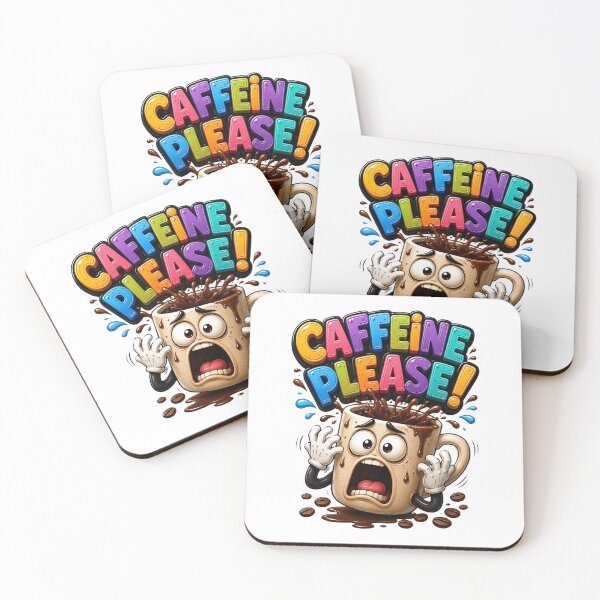 Item preview, Caffeine Please Coffee Lover Cartoon designed and sold by M.Store.